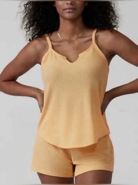 Athleta Other - Athleta Wind Down Sleep Cami Short Set S Yellow